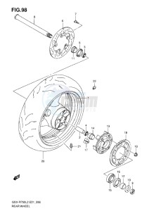 GSX-R750 drawing REAR WHEEL L2