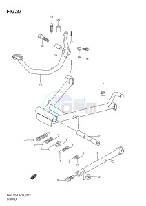 GN125 (E2) drawing STAND (MODEL V W X)