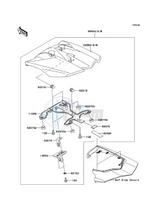 Z1000SX ABS ZX1000HBF FR GB XX (EU ME A(FRICA) drawing Accessory(Single Seat Cover)