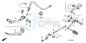 CB1300SA9 France - (F / ABS BCT CMF MME TWO) drawing PEDAL