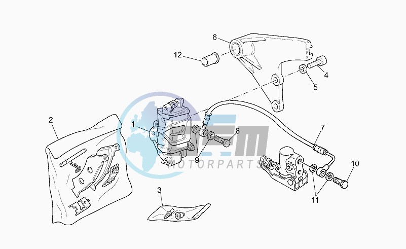 Rear brake caliper