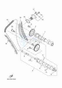 TRACER 7 MTT690 (B4T3) drawing CAMSHAFT & CHAIN