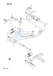 VX800 (E28) drawing STAND - REAR BRAKE