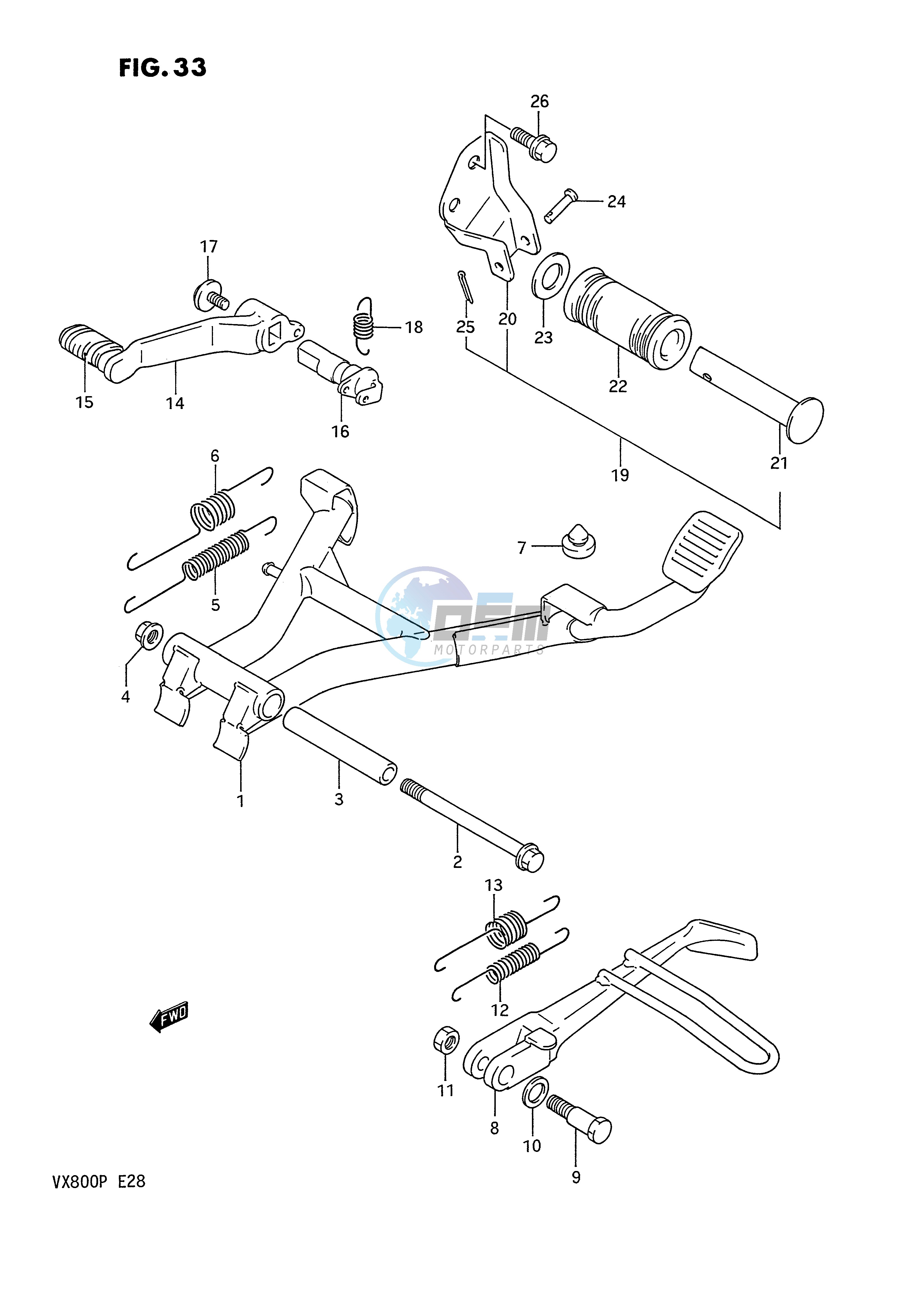 STAND - REAR BRAKE