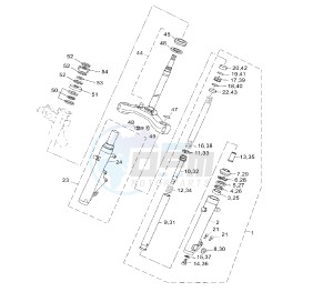 YP R X-MAX 250 drawing FRONT FORK