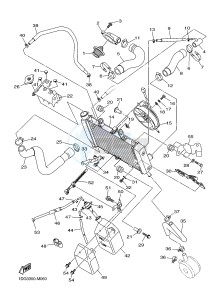 XJ6FA 600 DIVERSION F (ABS) (1DG5 1DG6) drawing RADIATOR & HOSE