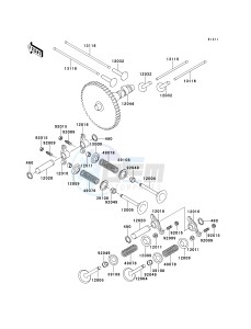 KAF 620 A6 [MULE 2510 4X4] (A6) [MULE 2510 4X4] drawing VALVE-- S- -_CAMSHAFT-- S- -