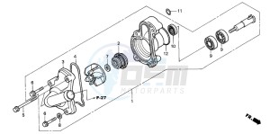 XR650R drawing WATER PUMP