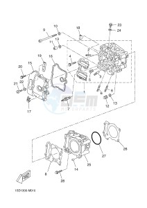 YPR400RA XMAX 400 ABS EVOLIS 400 ABS (1SDF) drawing CYLINDER