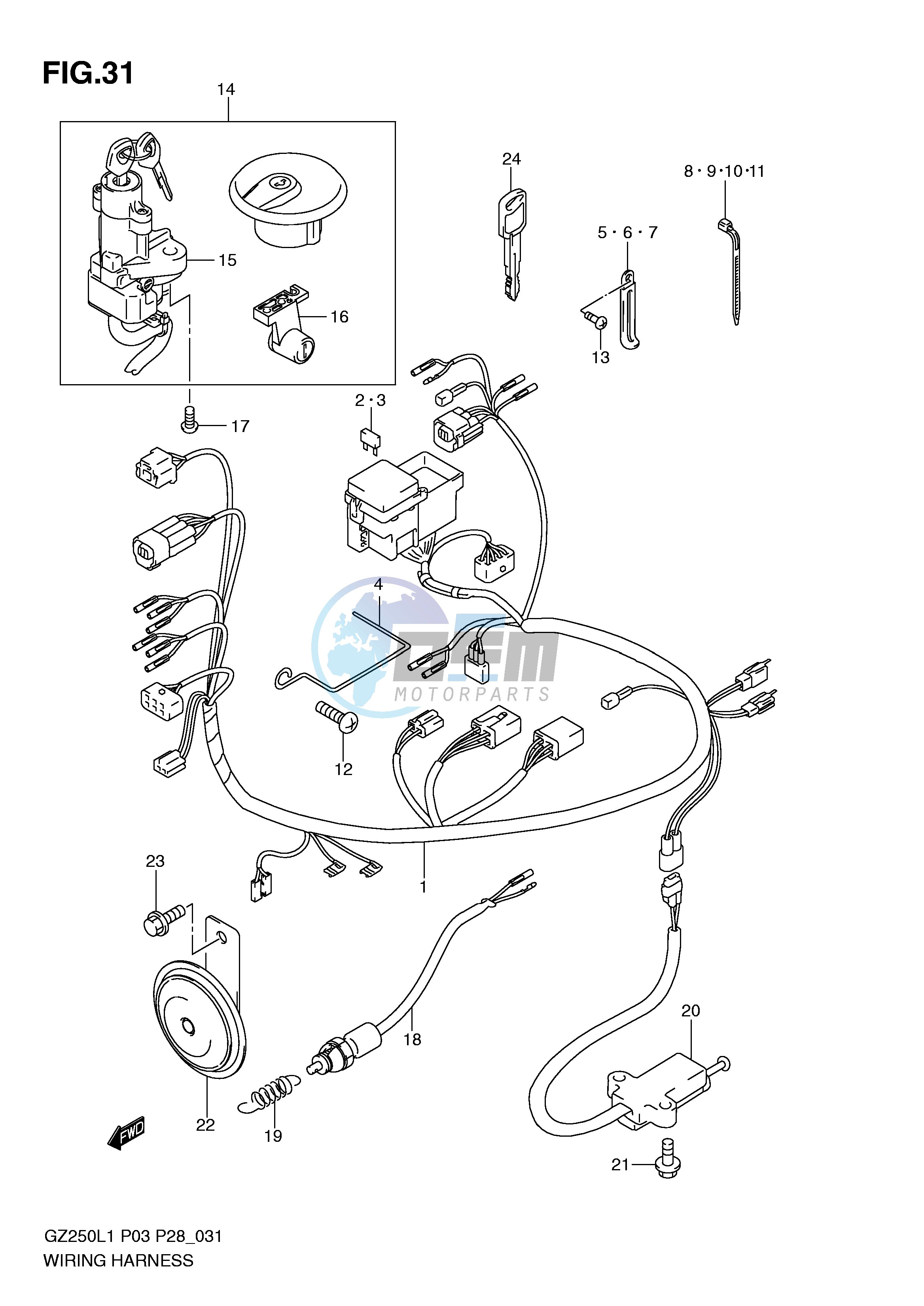 WIRING HARNESS (MODEL P28)