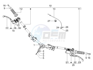 Carnaby 200 4t e3 drawing Handlebars - Master cilinder