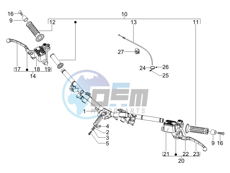 Handlebars - Master cilinder