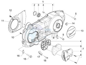 GTV 300 4T 4V ie (USA) USA drawing Crankcase cover - Crankcase cooling