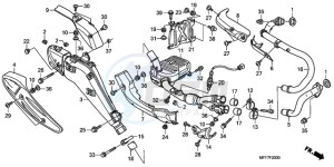 XL700V9 UK - (E / MKH SPC) drawing EXHAUST MUFFLER