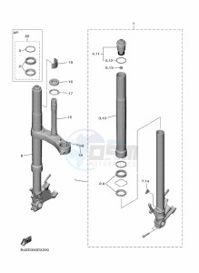 YZF1000D YZF-R1M (B4SJ) drawing FRONT FORK