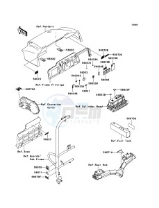 MULE 3010 DIESEL 4x4 KAF950D8F EU drawing Labels