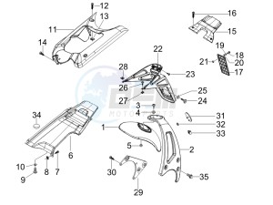 NRG 50 power DT serie speciale (D) Germany drawing Rear cover - Splash guard