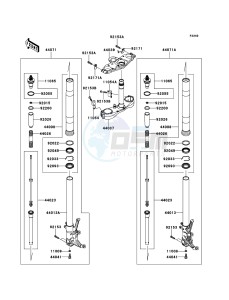 1400GTR_ABS ZG1400CCF FR GB XX (EU ME A(FRICA) drawing Front Fork