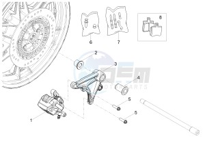 V7 III Stone 750 e4 (EMEA) drawing Rear brake caliper