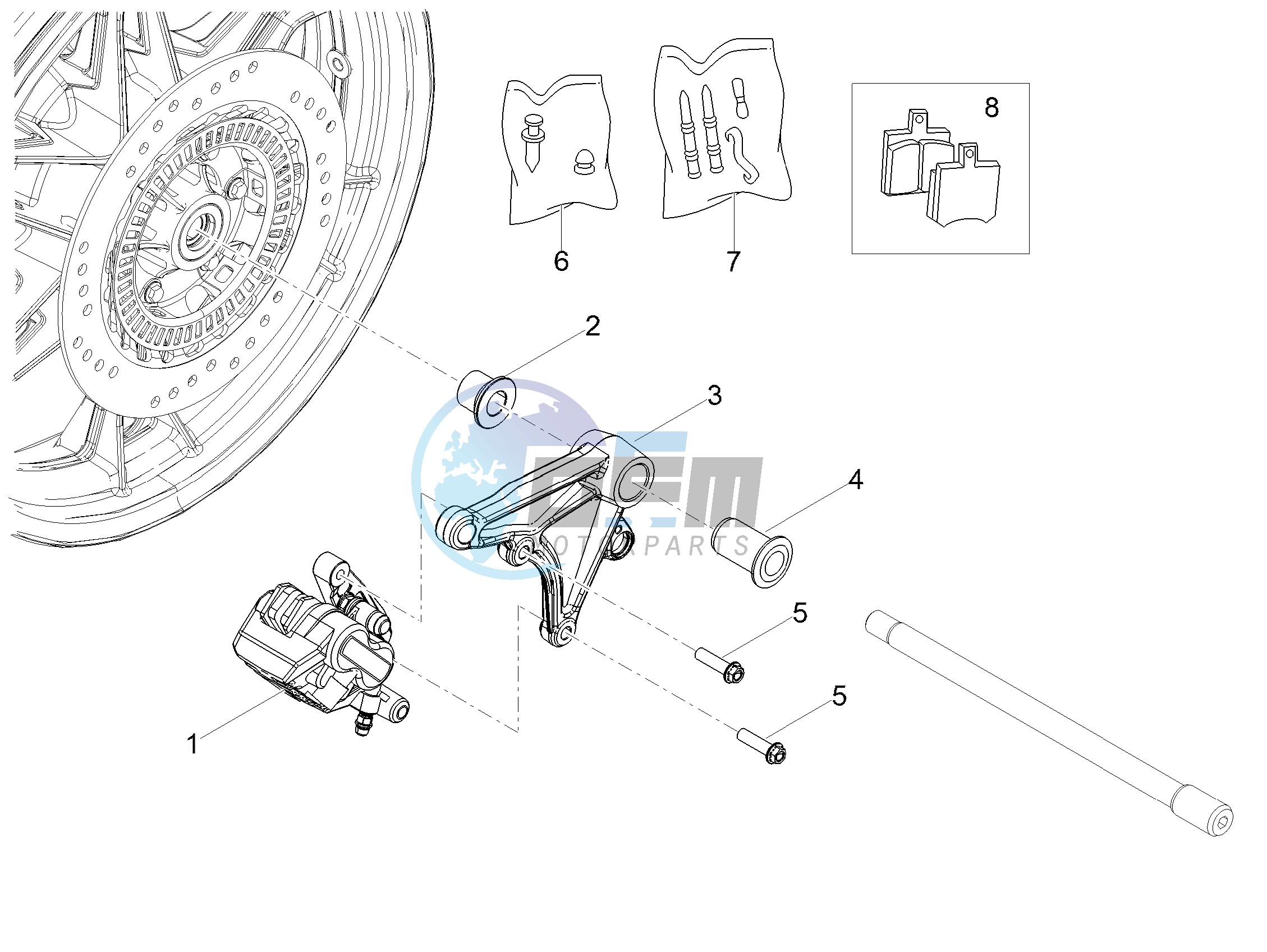 Rear brake caliper