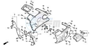 CBR600F2 drawing LOWER COWL