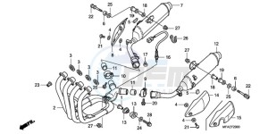 CBF1000AA UK - (E / MKH) drawing EXHAUST MUFFLER