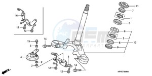 CBR125RWA Europe Direct - (ED / WH) drawing STEERING STEM