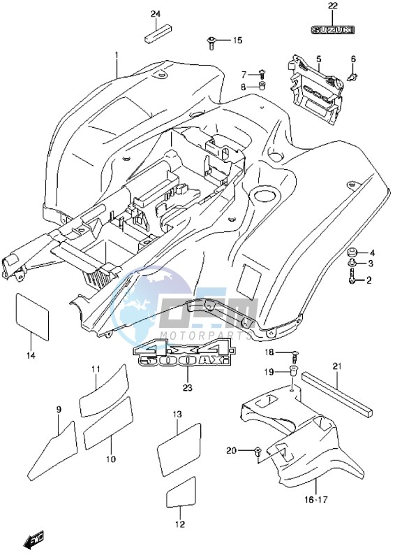 REAR FENDER (LT-A500XL4 P17)