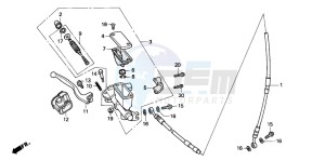 CR250R drawing FR. BRAKE MASTER CYLINDER