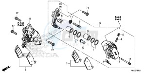 CB650FAJ CB650F 2ED drawing FRONT BRAKE CALIPER (2)