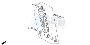 TRX350FM FOURTRAX 350 4X4 drawing REAR CUSHION