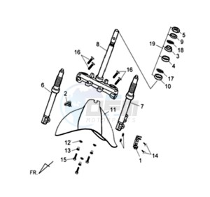 CELLO ALLO 125 drawing FRONT FORK / STEERING HEAD BEARING