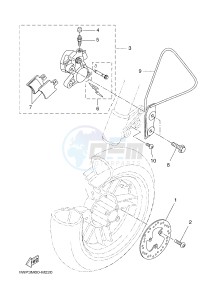 CW50 CW50LN 80 BOOSTER 13" NAKED (1WP6) drawing FRONT BRAKE CALIPER