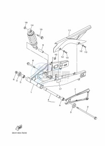 MT-25 MTN250-A (B2E2) drawing REAR ARM & SUSPENSION