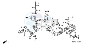 VFR8009 Australia - (U / MME) drawing REAR BRAKE HOSE (VFR800)