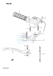 LT250R (E28) drawing BRAKE LEVER (MODEL F G)