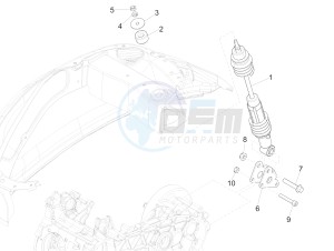 125 4T 3V ie Primavera (APAC) drawing Rear suspension - Shock absorber/s