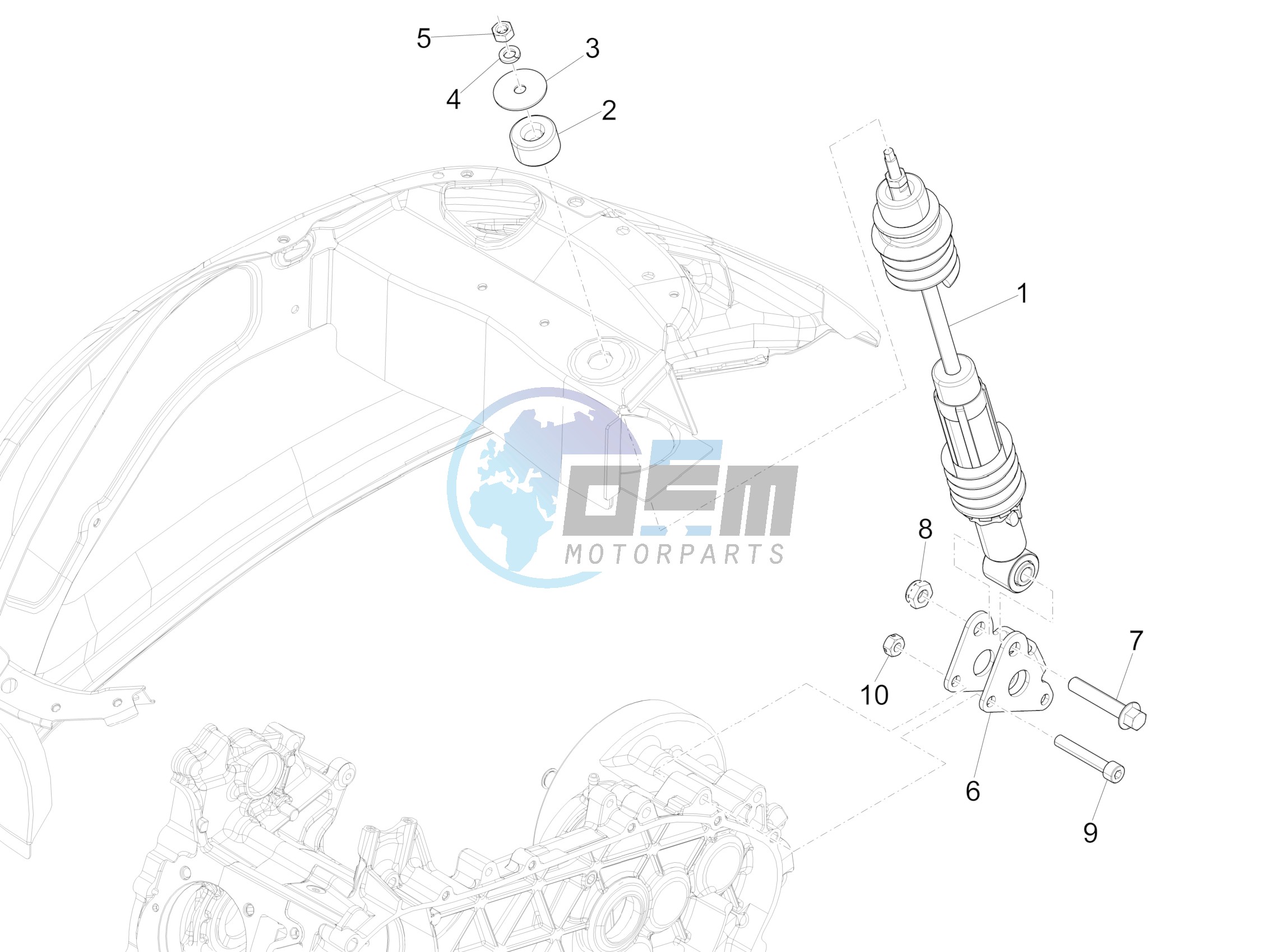 Rear suspension - Shock absorber/s