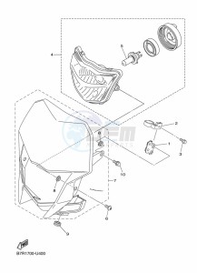 WR250F (BAK9) drawing HEADLIGHT