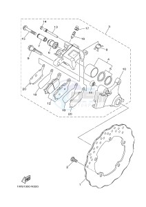 MT07 700 (1WSA) drawing REAR BRAKE CALIPER