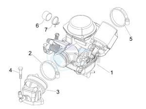 Runner 125 VX 4t SC e3 (UK) UK drawing Carburettor assembly - Union pipe