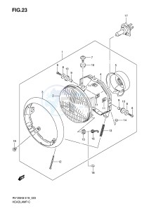 RV125 (E19) VanVan drawing HEADLAMP (E19)