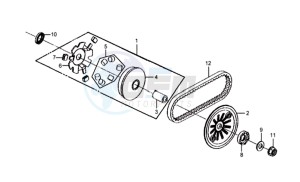 MIO 50 L6 drawing CLUTCH / V BELT