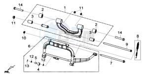 GTS 125I ABS-SNS EURO4 L7 drawing CENTRAL STAND -SIDE STAND- KICKSTARTER PEDAL