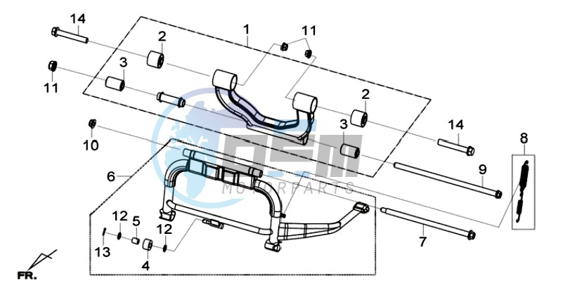 CENTRAL STAND -SIDE STAND- KICKSTARTER PEDAL