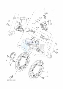 TRACER 7 MTT690-U (B5T3) drawing FRONT BRAKE CALIPER