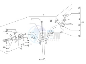 Stalker 50 drawing Handlebars - Master cilinder