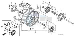 XL1000VA9 E / ABS MKH drawing REAR WHEEL