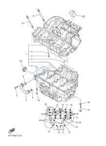 FZ8-S FZ8 FAZER 800 (42PD 42PF) drawing CRANKCASE