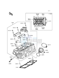 ER-6F EX650EEF XX (EU ME A(FRICA) drawing Cylinder Head